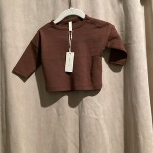 Quincy Mae Chocolate Long Sleeve Tee